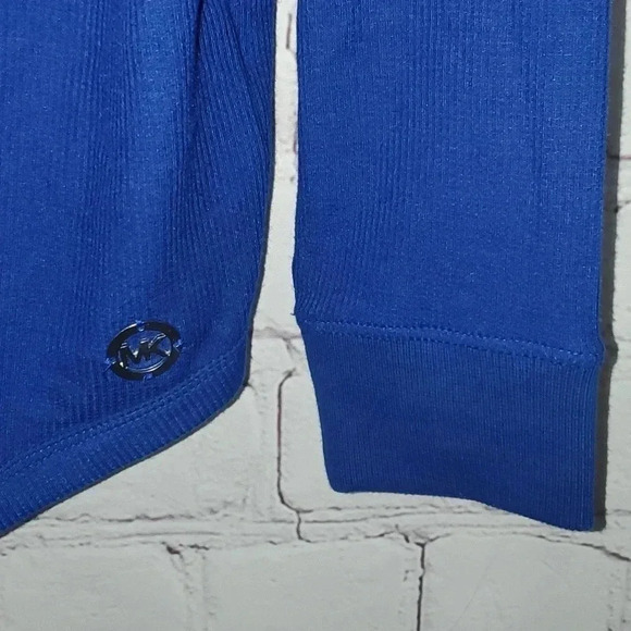 Michael Kors Cobalt Blue Hooded Sweater Size L - Picture 5 of 9